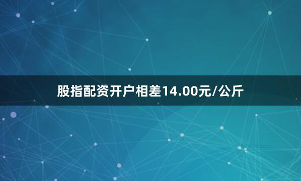 股指配资开户相差14.00元/公斤