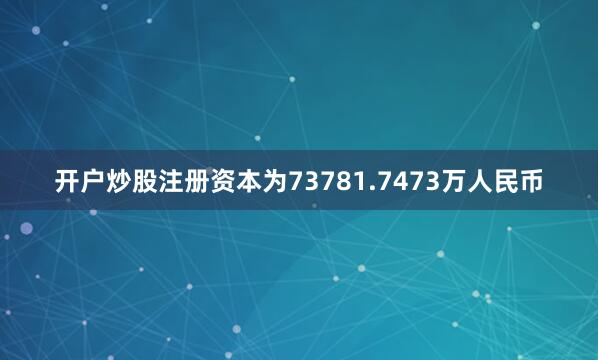 开户炒股注册资本为73781.7473万人民币