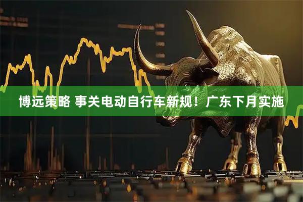 博远策略 事关电动自行车新规！广东下月实施